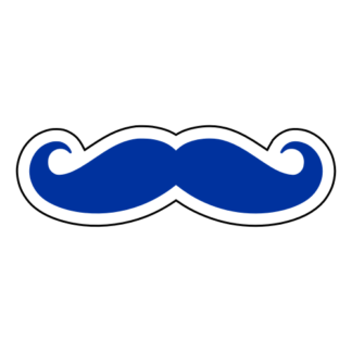 Moustache Sticker (Blue)